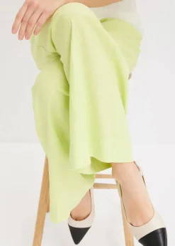 Damen bonprix Bekleidung·Kleider|Hosen|Palazzo-Hose aus leichtem Leinen-Mix