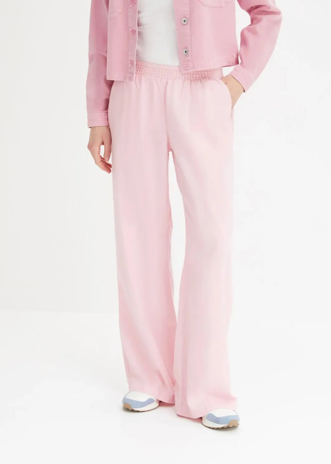 Damen bonprix Hosen|Bekleidung·Kleider|Palazzo-Hose aus Leinen