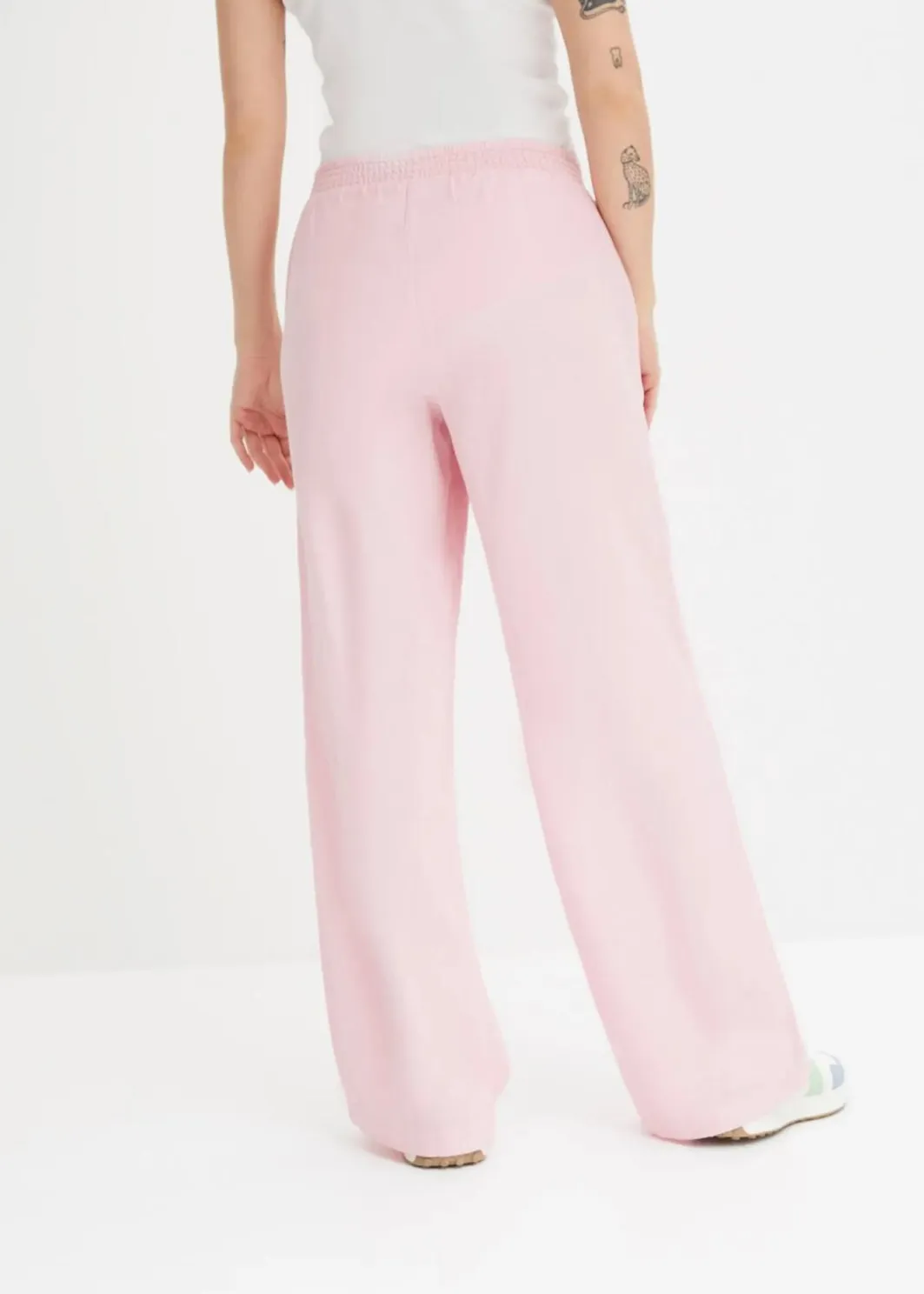 Damen bonprix Hosen|Bekleidung·Kleider|Palazzo-Hose aus Leinen