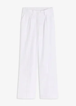 Damen bonprix Hosen|Bekleidung·Kleider|Palazzo-Hose aus Leinen-Mix