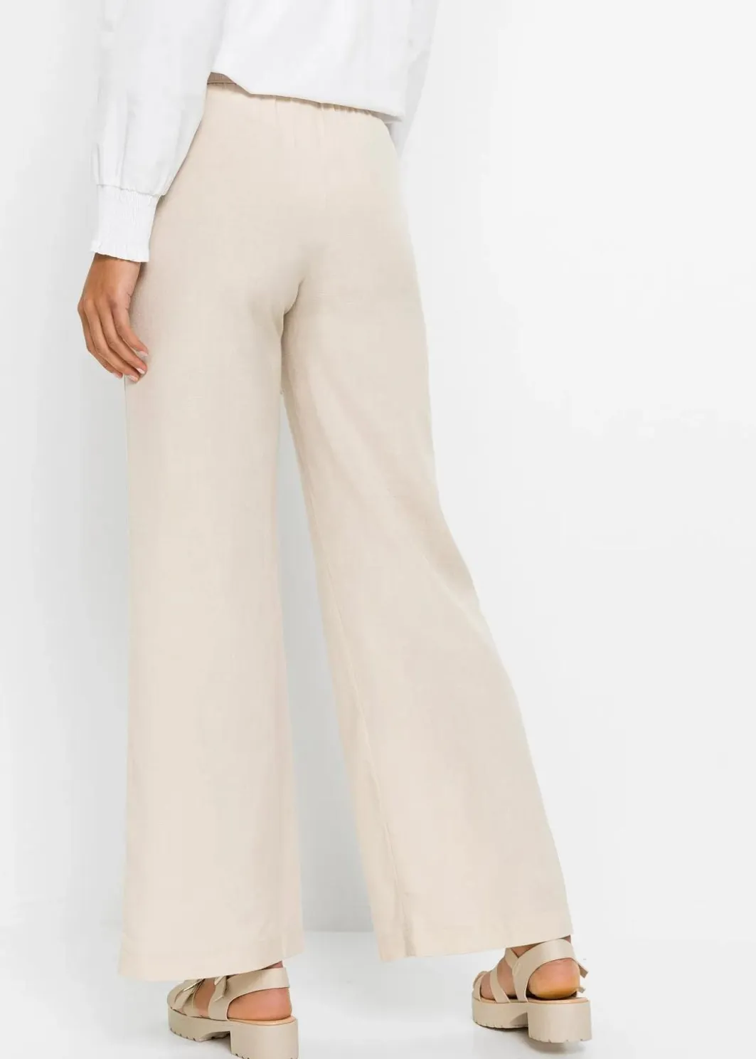 Palazzo-Hose aus luftigem Leinen-Mix Damen Kurzgrößen|Hosen