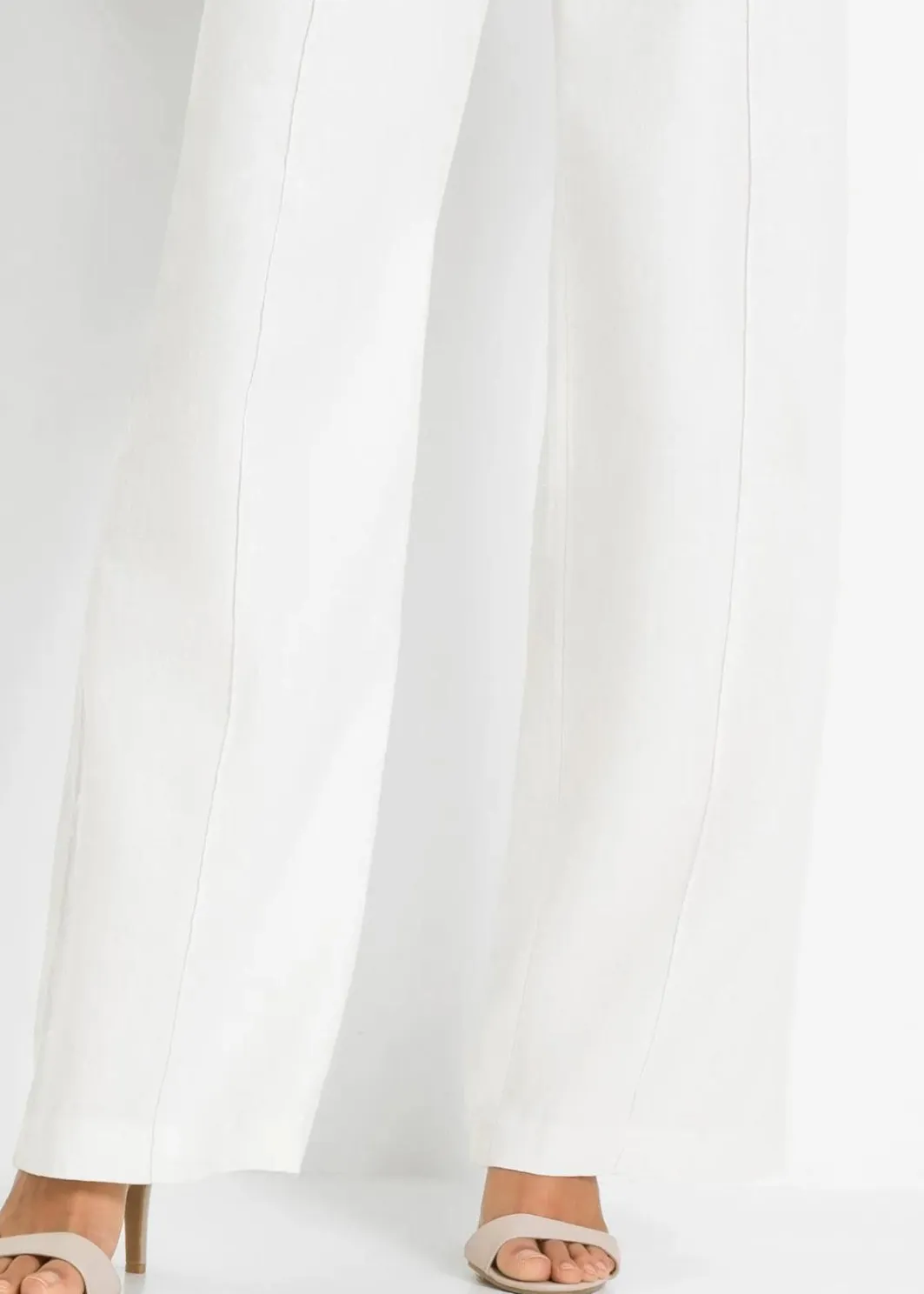 Outlet Palazzo-Hose aus luftigem Leinen-Mix Damen Kurzgrößen|Hosen