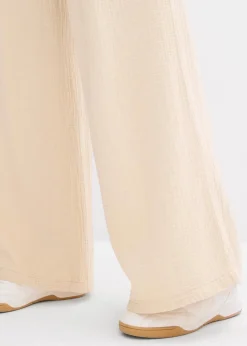 Damen bonprix Hosen|Palazzo-Hose aus Musselin