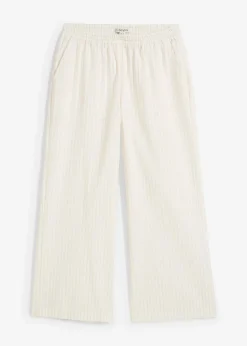 Hot Palazzo-Hose aus Seersucker, 7/8 Länge Damen Bekleidung·Kleider|Hosen