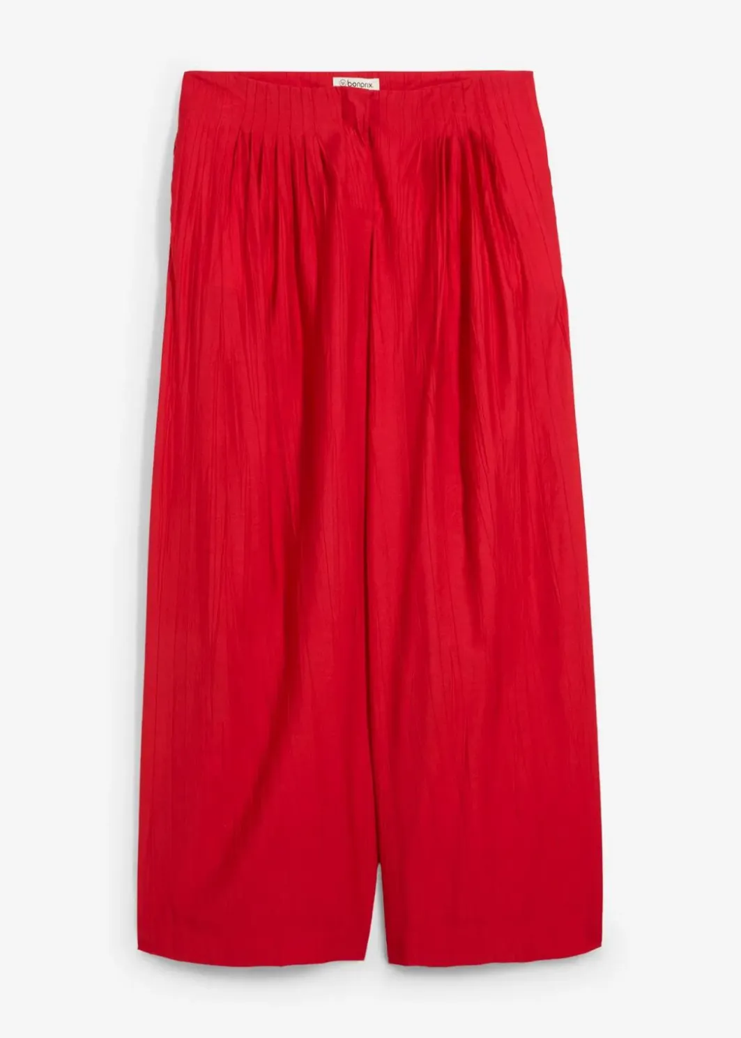 Damen bonprix Hosen|Zweiteiler & Sets|Palazzo-Hose aus strukturiertem Crinkle-Viskose-Mix