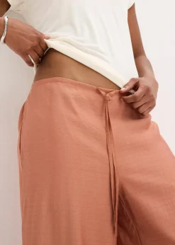 Palazzo-Hose aus strukturiertem Viskose-Mix Damen Bekleidung·Kleider|Hosen