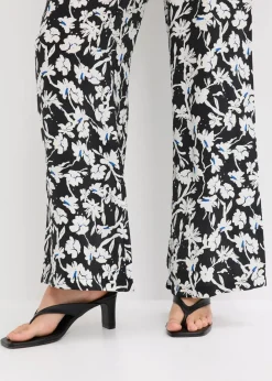 Clearance Palazzo-Hose aus strukturiertem Material Damen Bekleidung·Kleider|Hosen