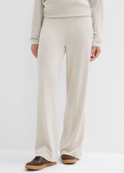 Hot Palazzo-Hose in Strickoptik Damen Zweiteiler & Sets|Hosen
