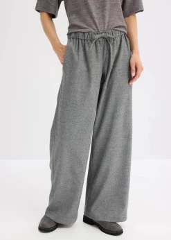 Damen bonprix Bekleidung·Kleider|Hosen|Palazzo-Hose in Wolloptik