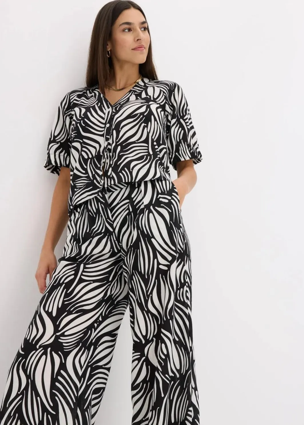 New Palazzo-Hose mit Bequembund Damen Bekleidung·Kleider|Hosen