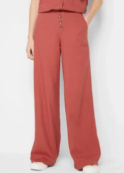 Best Palazzo-Hose mit Leinen Damen Hosen|Bekleidung·Kleider