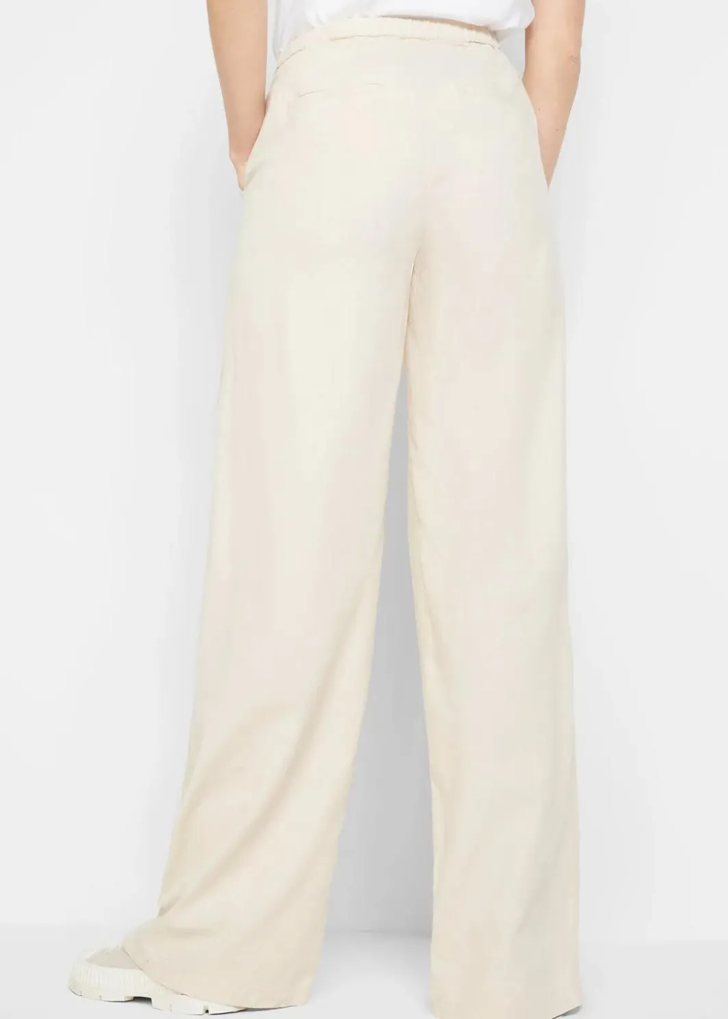 Best Palazzo-Hose mit Leinen Damen Bekleidung·Kleider|Hosen