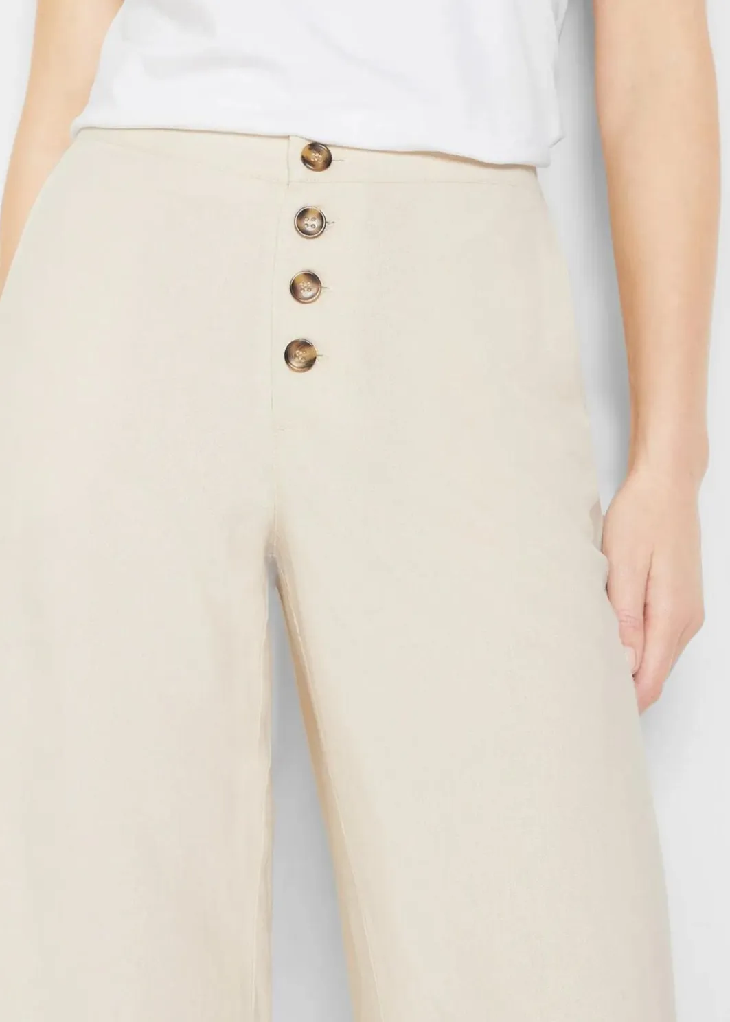 Best Palazzo-Hose mit Leinen Damen Bekleidung·Kleider|Hosen