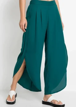 New Palazzo-Hose mit Schlitz Damen Bekleidung·Kleider|Hosen