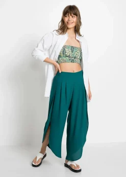 New Palazzo-Hose mit Schlitz Damen Bekleidung·Kleider|Hosen