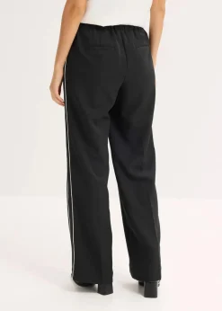 New Palazzo-Hose mit Zierstreifen Damen Bekleidung·Kleider|Hosen