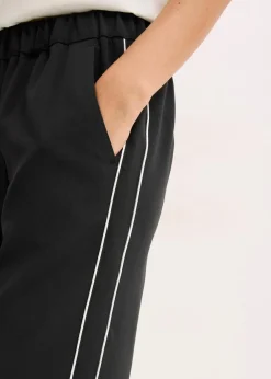New Palazzo-Hose mit Zierstreifen Damen Bekleidung·Kleider|Hosen