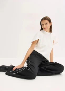 New Palazzo-Hose mit Zierstreifen Damen Bekleidung·Kleider|Hosen