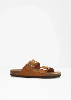 Damen bonprix Sommerschuhe|Nachhaltigere Materialien|Pantoletten aus Veloursleder