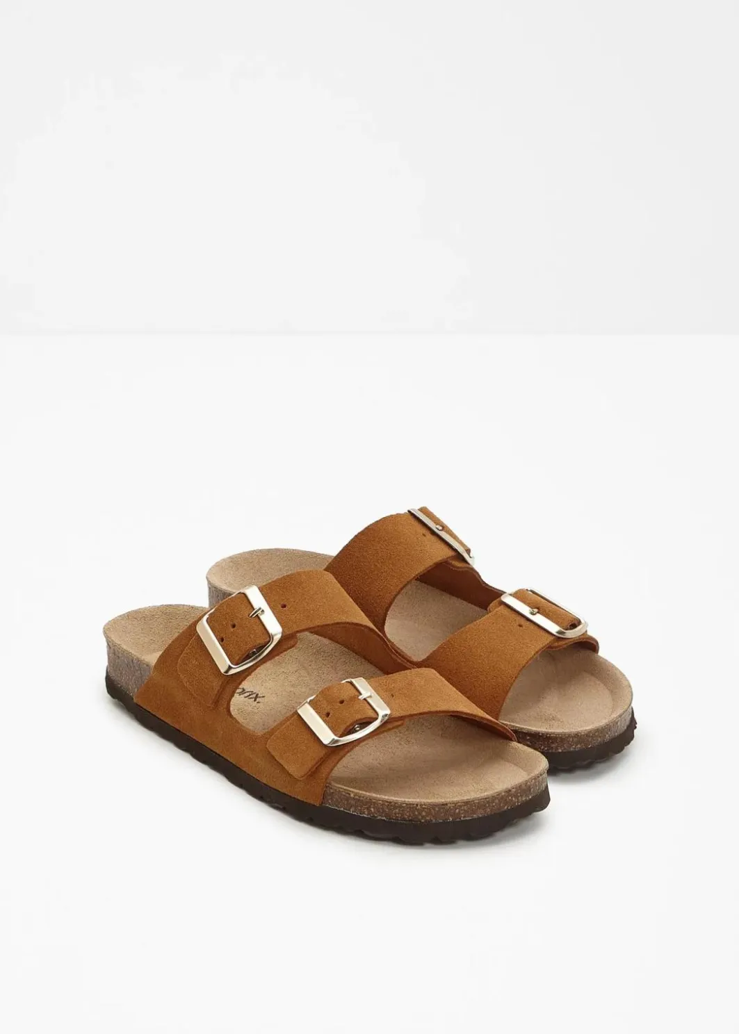 Damen bonprix Sommerschuhe|Nachhaltigere Materialien|Pantoletten aus Veloursleder