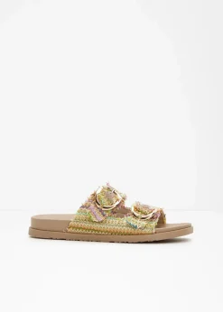 Damen bonprix Strandmode|Sommerschuhe|Pantoletten in Bast-Optik