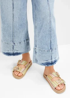 Damen bonprix Strandmode|Sommerschuhe|Pantoletten in Bast-Optik