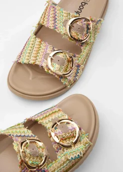 Damen bonprix Strandmode|Sommerschuhe|Pantoletten in Bast-Optik