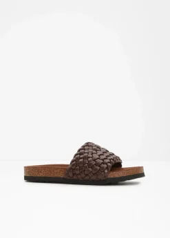 Sale Pantoletten in Flechtoptik Damen Sommerschuhe