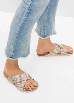 Outlet Pantoletten mit bequemem Fußbett Damen Sommerschuhe