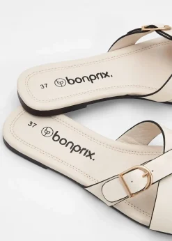 New Pantoletten mit dekorativer Schnalle Damen Strandmode|Sommerschuhe