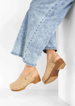 Sale Pantoletten mit Riemchen Damen Sommerschuhe