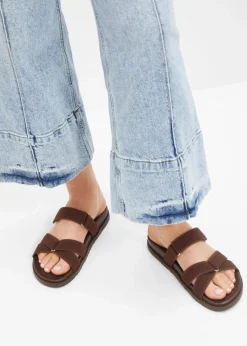 Best Pantoletten mit verstellbarem Riemen Damen Strandmode|Sommerschuhe