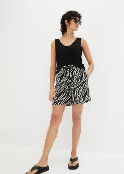 Damen bonprix Bekleidung·Outdoorbekleidung|Bekleidung·Kleider|Paperbag Shorts mit Schnürung