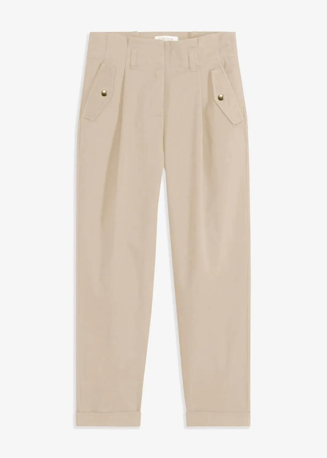 Best Paperbag Twillhose aus Baumwolle Damen Bekleidung·Kleider|Hosen