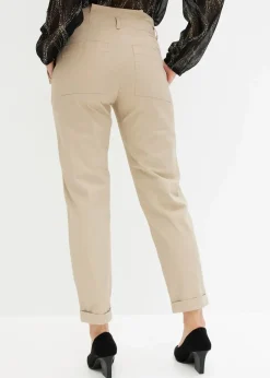 Best Paperbag Twillhose aus Baumwolle Damen Bekleidung·Kleider|Hosen