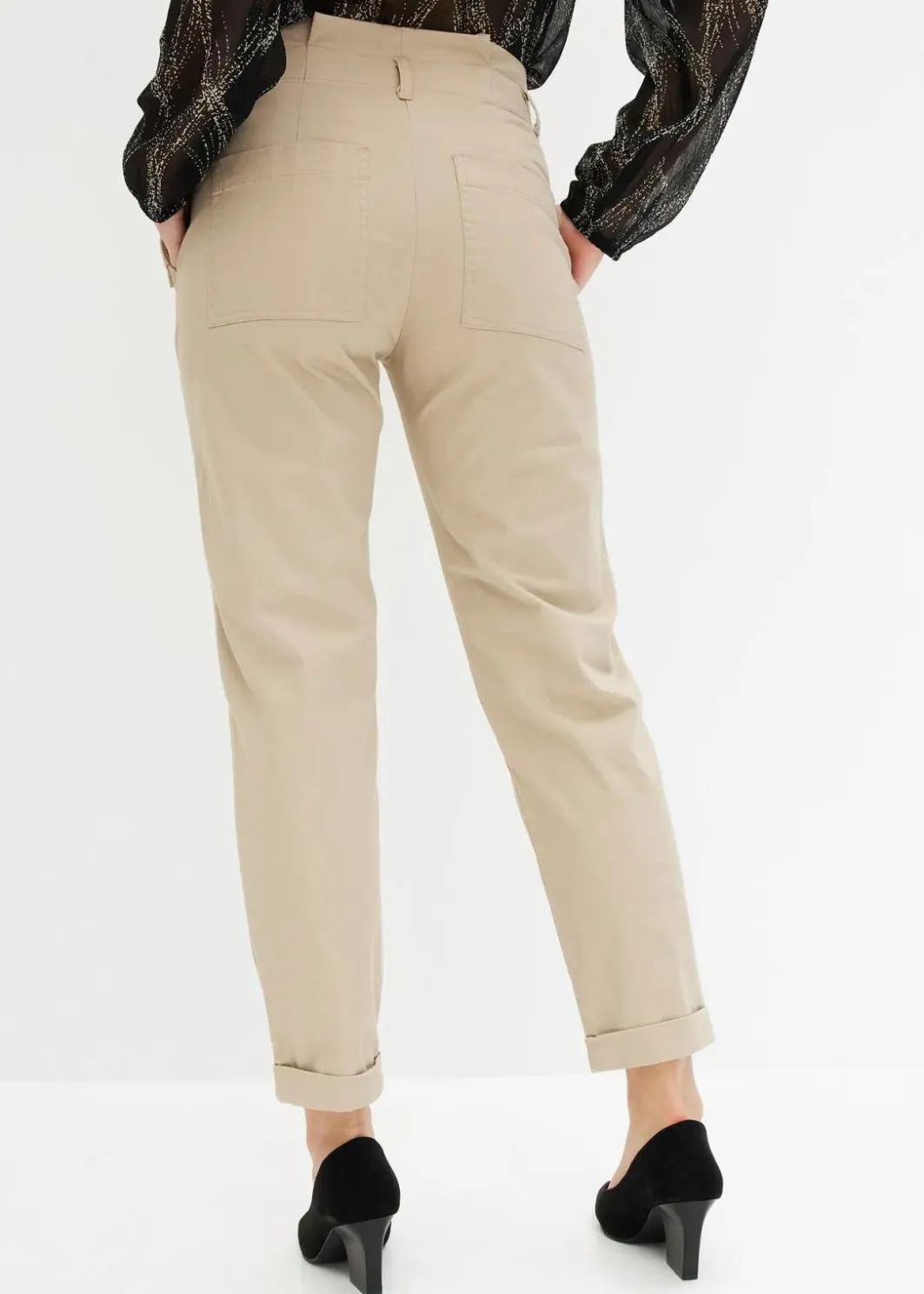 Best Paperbag Twillhose aus Baumwolle Damen Bekleidung·Kleider|Hosen