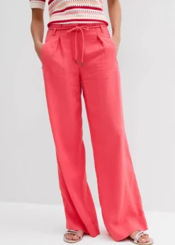 Damen bonprix Hosen|Bekleidung·Kleider|Paperbag-Hose aus luftigem Leinen-Mix