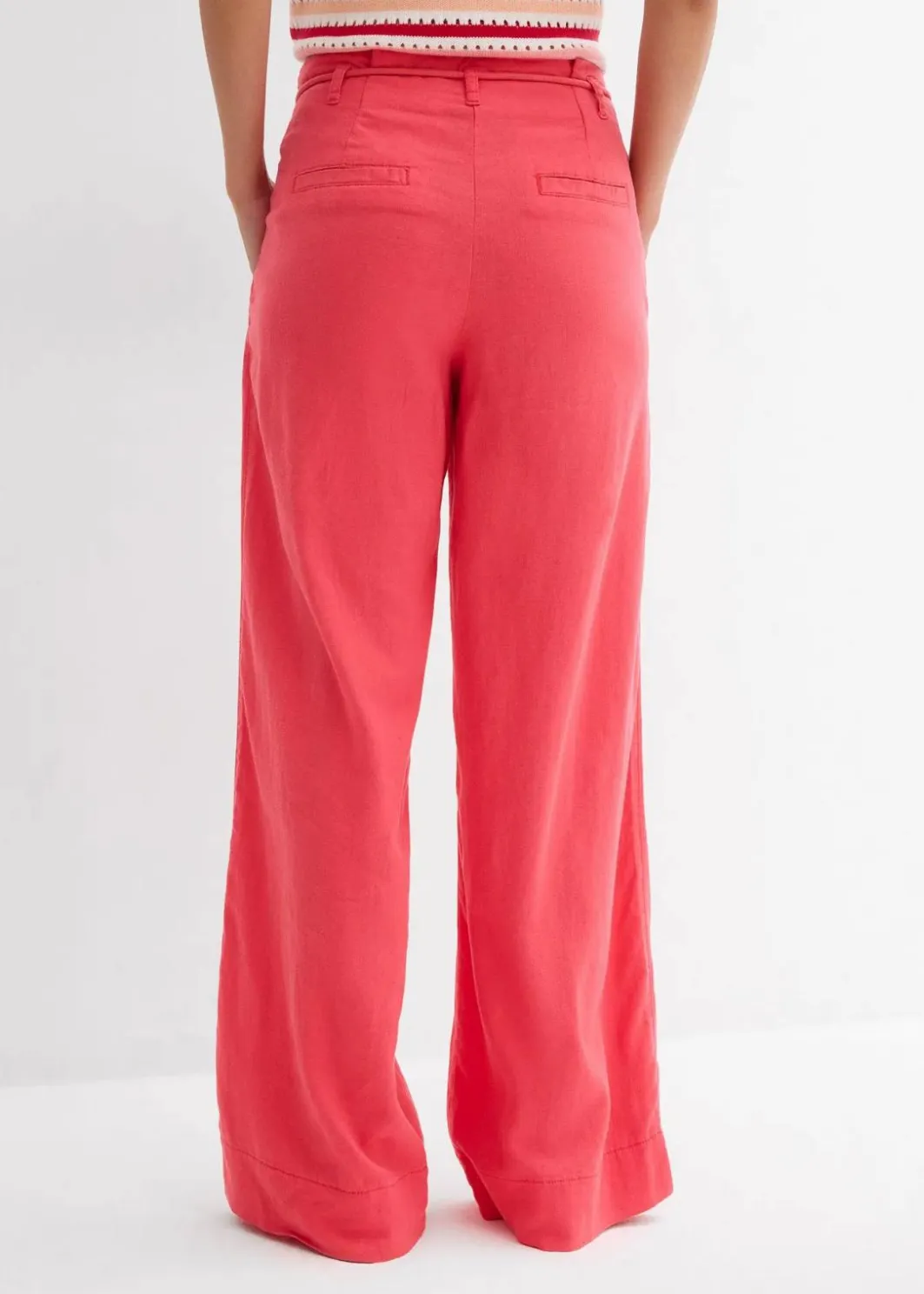 Damen bonprix Hosen|Bekleidung·Kleider|Paperbag-Hose aus luftigem Leinen-Mix