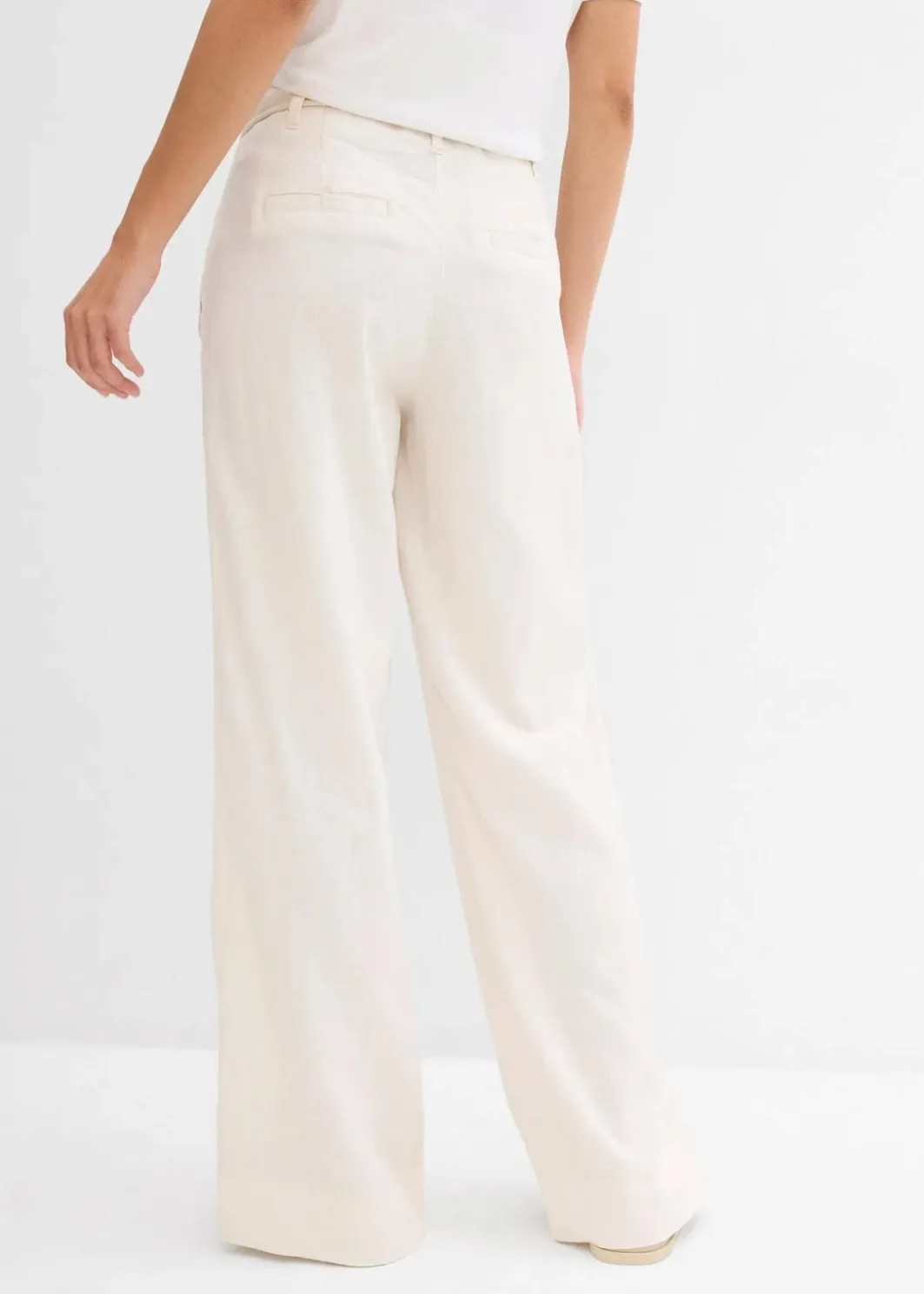 Damen bonprix Bekleidung·Kleider|Hosen|Paperbag-Hose aus luftigem Leinen-Mix