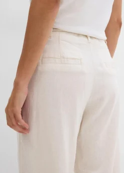 Damen bonprix Bekleidung·Kleider|Hosen|Paperbag-Hose aus luftigem Leinen-Mix