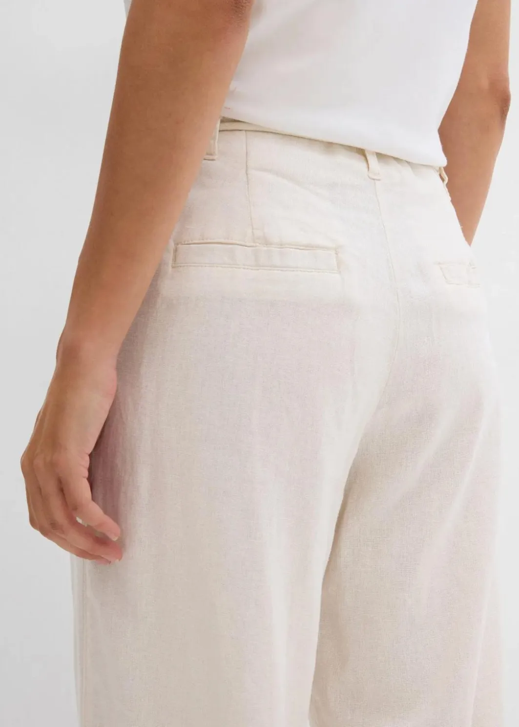 Damen bonprix Bekleidung·Kleider|Hosen|Paperbag-Hose aus luftigem Leinen-Mix
