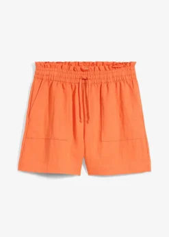 Outlet Paperbag-Shorts aus fließendem Lyocell-Mix Damen Bekleidung·Outdoorbekleidung|Bekleidung·Kleider