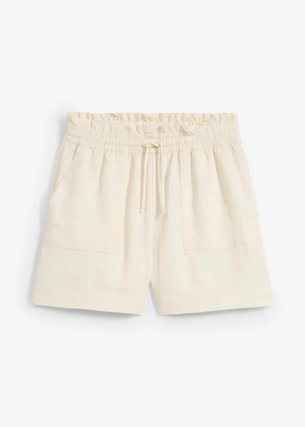 Damen bonprix Hosen|Shorts|Paperbag-Shorts aus fließendem Lyocell-Mix