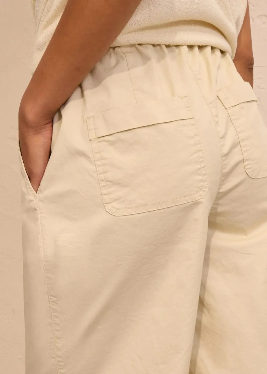 Damen bonprix Bekleidung·Outdoorbekleidung|Bekleidung·Kleider|Papertouch-Bermuda aus Baumwoll-Mix