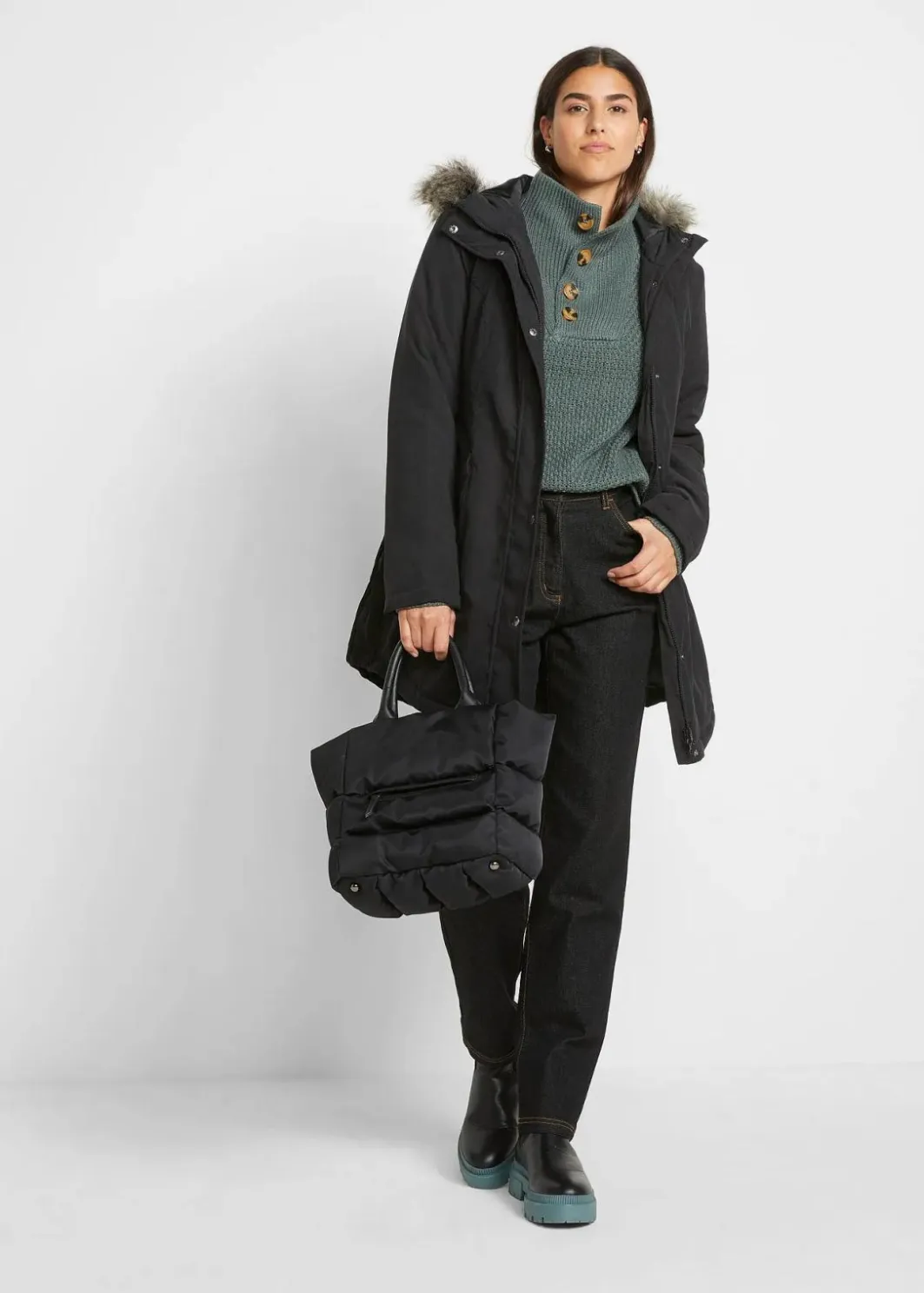 New Parka mit seitlichen Reißverschlüssen zur Weitenregulierung Damen Bekleidung·Hosen|Jacken & Mäntel
