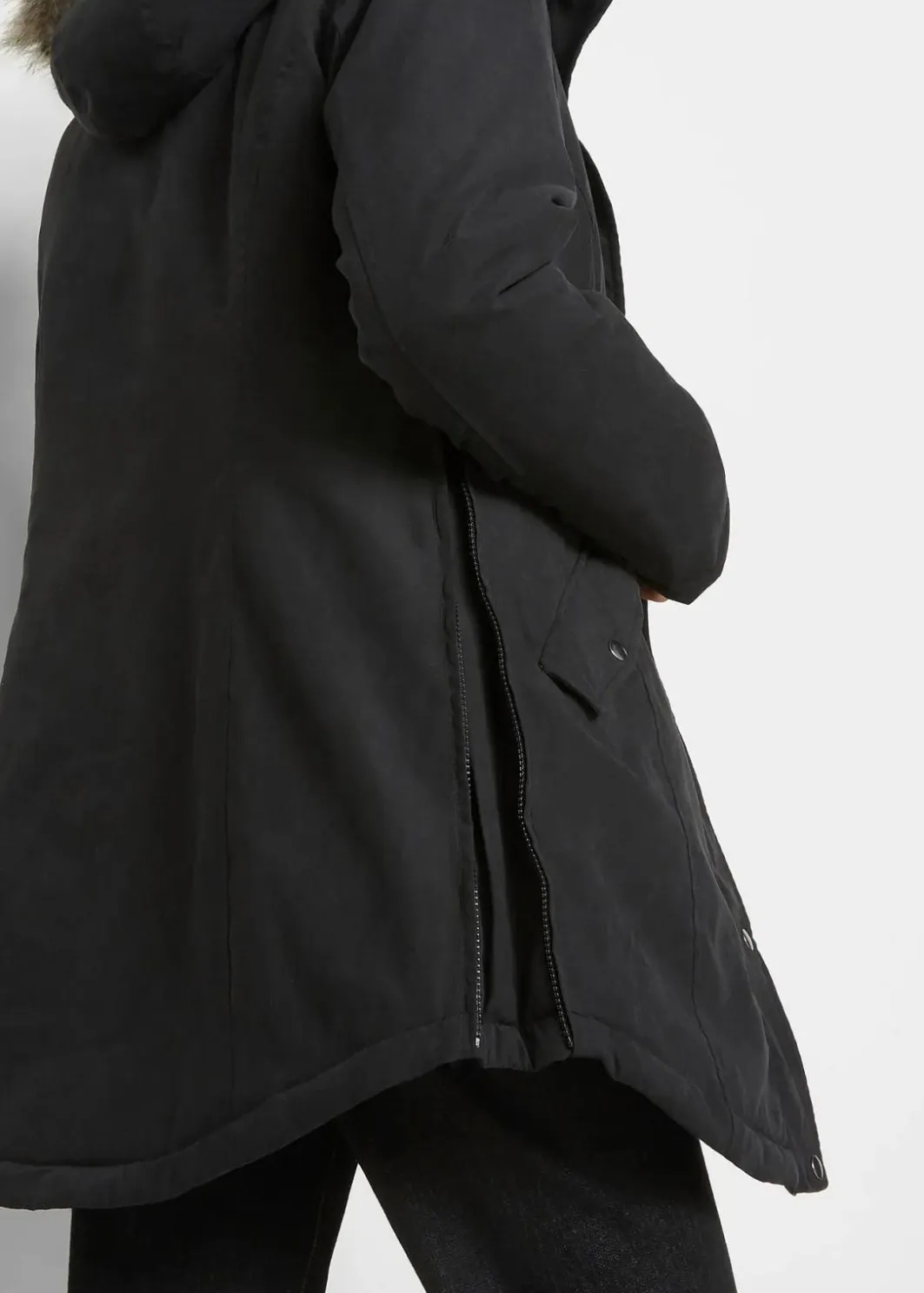 New Parka mit seitlichen Reißverschlüssen zur Weitenregulierung Damen Bekleidung·Hosen|Jacken & Mäntel