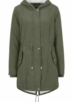 Damen bonprix Bekleidung·Hosen|Jacken & Mäntel|Parka mit Teddy-Futter