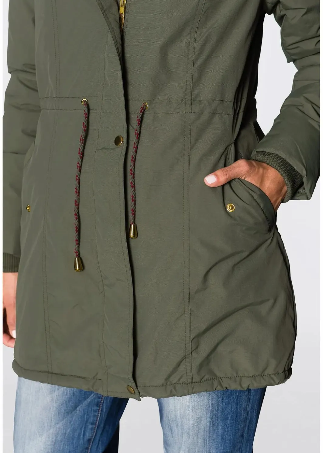 Damen bonprix Bekleidung·Hosen|Jacken & Mäntel|Parka mit Teddy-Futter