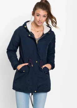 Damen bonprix Jacken & Mäntel|Bekleidung·Hosen|Parka mit Teddy-Futter