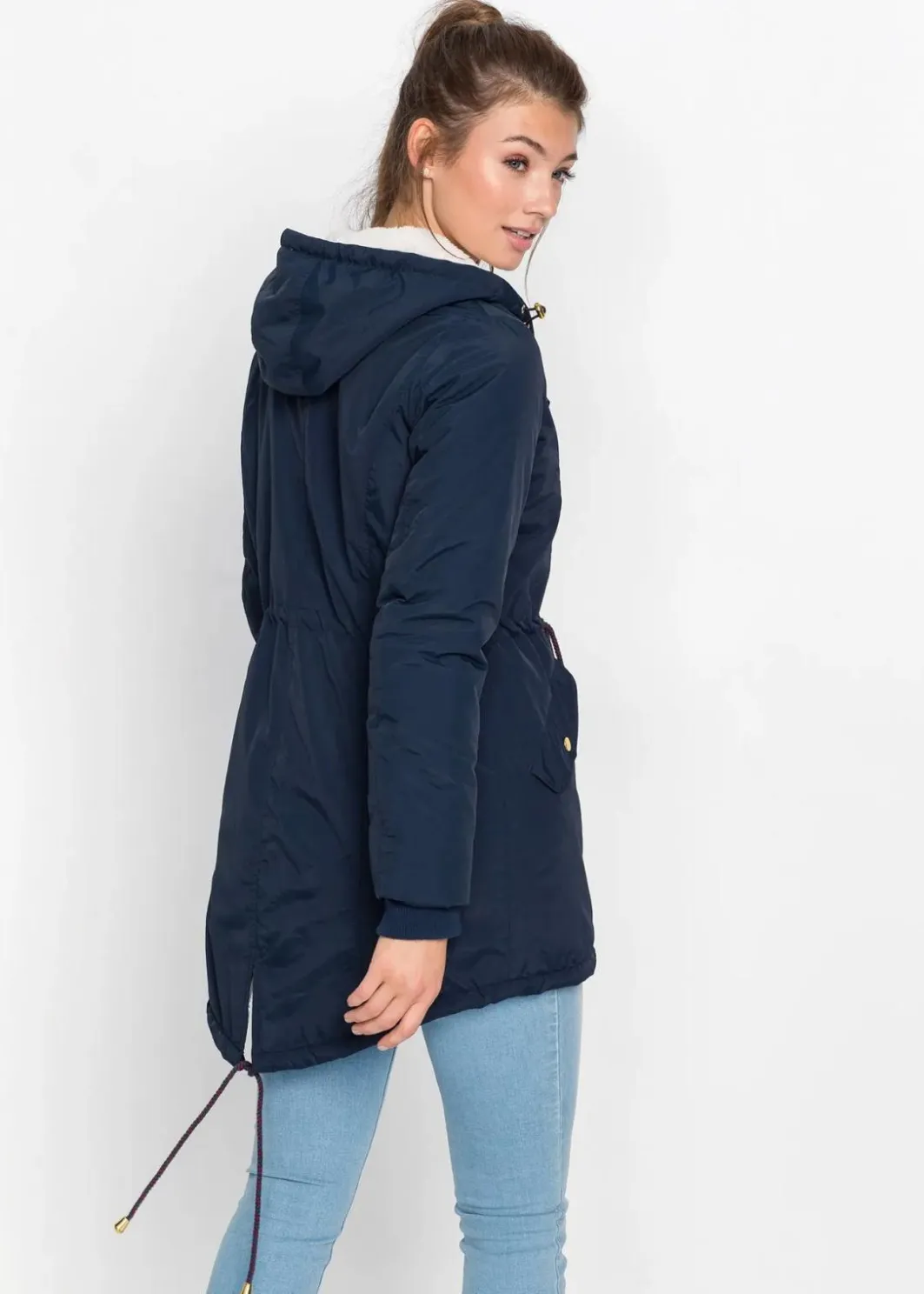 Damen bonprix Jacken & Mäntel|Bekleidung·Hosen|Parka mit Teddy-Futter